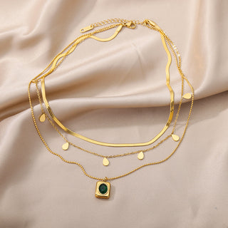 Stainless Steel Geometry Star Moon Butterfly Pendant Multilayer Chain Choker Necklace For Women Wedding Accessories Dropshipping ALODIA STORE