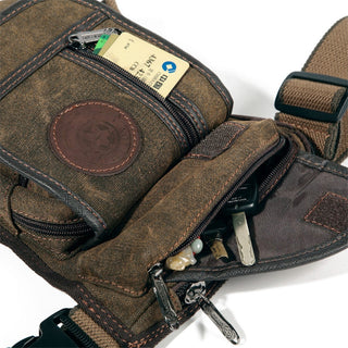 High Quality Men's Canvas Drop Leg Bag Military Motorcycle Multi-purpose Messenger Shoulder Bags Belt Hip Bum Waist Fanny Pack ALODIA STORE