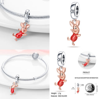 new 100% 925 sterling silver disney charm of ley 925 Chain Beaded Suitable For Ladies Original Pandora Bracelet DIY Jewelry ALODIA STORE