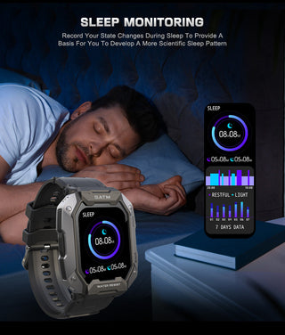 SKMEI 1.71 inch Smart Watch Men Pedometer Swimming Sports Fitness Tracker IP68 Waterproof Bluetooth SmartWatch for Android ios ALODIA STORE