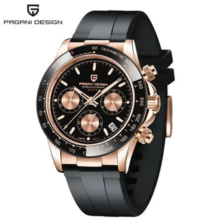 PAGANI DESIGN Top Brand New Men Quartz Wristwatch Luxury Sapphire Glass Sports Watch Rubber Strap Chronograph Watch Men Relogio ALODIA STORE