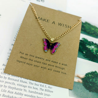Luxury Necklace for Women Butterfly Necklace Shiny Double Chain Clavicle Pendant Anniversary Gift Jewelry Necklaces for Women ALODIA STORE