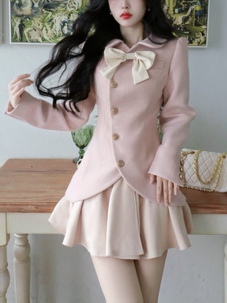 Warm Winter Pink Sweet Elegant Dress ALODIA STORE