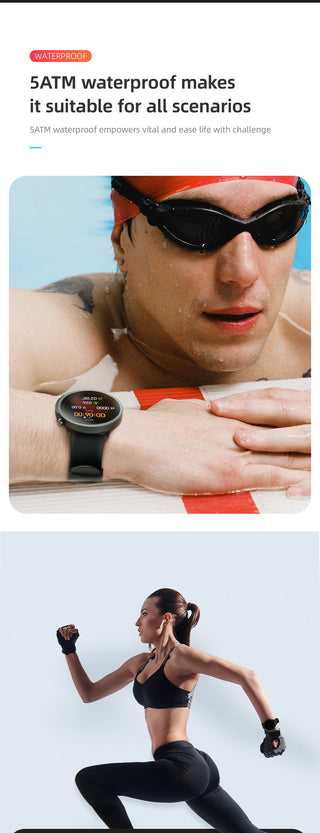 Mibro A1 Smartwatch Global Version Blood Oxygen Heart Rate Monitor 5ATM Waterproof Fashion Bluetooth Sport Men Women Smart Watch ALODIA STORE