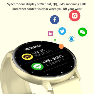 Women Smart Watch Men Smartwatch Heart Rate Monitor Sport Fitness Music Ladies Waterproof Watch For Android IOS Phone ALODIA STORE