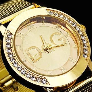 2022 Hot Sale European Fashion Watch Women Luxury Brand DQG Quartz Watch Reloj Mujer Casual Stainless Steel Ladies Clock ALODIA STORE