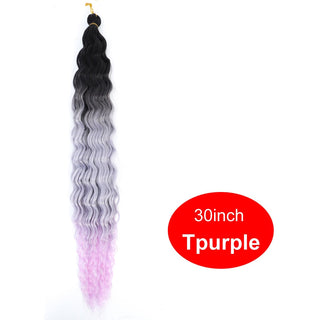 Synthetic Curly Braids  Water Wave 22 30 Inch Long Crochet Hair Ombre Brown Blonde Pink Deep Wave Braiding Hair Extensions ALODIA STORE