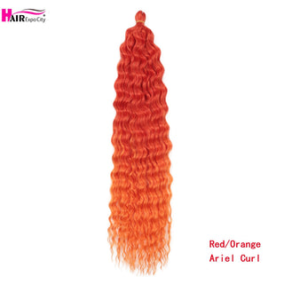 Ariel Curl Deep Wave Braiding Hair Extension Natural Synthetic African Afro Hair Water Twist Crochet Braids Hair Expo City ALODIA STORE