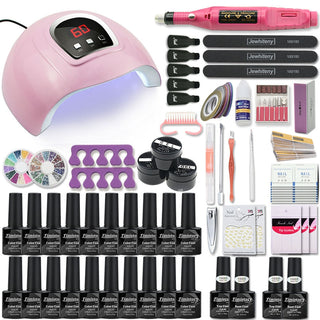 Nail Set with Nail Lamp Manicure Set 40/30/20/10 Color UV Polish ALODIA STORE