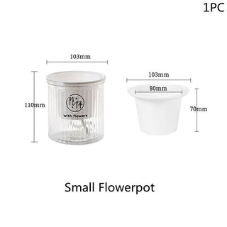 Self Watering Planter Pots Mini Round Design Succulent Plant Pot Indoor Home Garden Modern Decorative Pot Garden Supplies FU ALODIA STORE