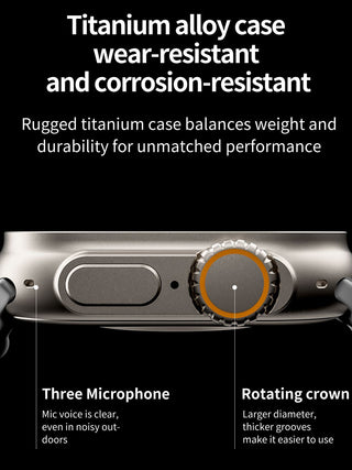 2022 VWAR ZD8 Ultra MAX Smart Watch Series 8 Titanium Alloy 1:1 49mm Case Bluetooth Call NFC ECG IP68 Waterproof Smartwatch Men ALODIA STORE