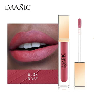 IMAGIC Lipgloss Matte 20 Colors Lip Gloss Velvety Lipstick Liquid Matte Waterproof Lip Tint Full & rich Sexy Lip Makeup Cosmetic ALODIA STORE