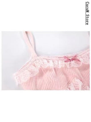 Japanese Kawaill Lolita Dress Women Bow Pink Party Mini Fashion 2 Piece Dress Set 2023 Summer ALODIA STORE