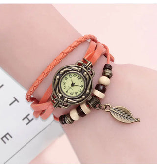 High Quality Women Genuine Leather Vintage Quartz Dress Watch Bracelet Wristwatches watch women luxury watch ALODIA STORE