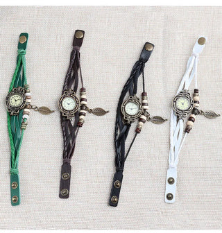 High Quality Women Genuine Leather Vintage Quartz Dress Watch Bracelet Wristwatches watch women luxury watch ALODIA STORE