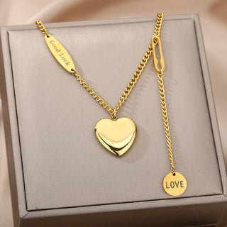 Stainless Steel Geometry Star Moon Butterfly Pendant Multilayer Chain Choker Necklace For Women Wedding Accessories Dropshipping ALODIA STORE