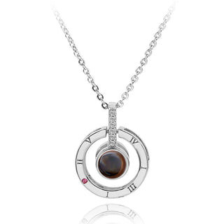 Projection Necklace 100 Languages I Love You Pendant Jewelry For Lover Girlfriend 2023 Trendy Couple Romantic Cute Accessories ALODIA STORE