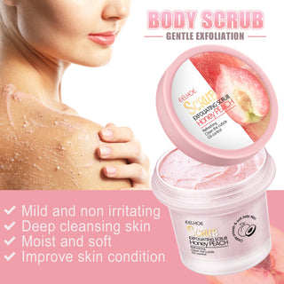 Peach Body Scrub Body Face Deep Cleaning Whitening Repair Pores Moisturizing Body Brightening Honey Exfoliating Scrub Cream 100g ALODIA STORE