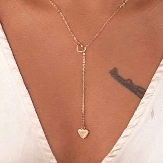 New Trendy Multilayer Heart Butterfly Necklace for Women Fashion Gold Silver Color Geometric Chain Collar Necklace Jewelry Gift ALODIA STORE