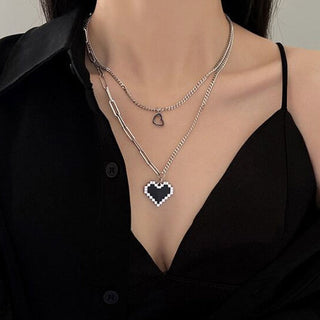 Simple Crystal Geometric Gold Color Pendant Necklace Set for Women Charms Fashion Square Rhinestone Female Vintage Jewelry 2022 ALODIA STORE