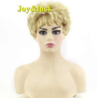 Short Ombre Blonde Wig Synthetic Bob Straight Hair With Bangs Women Natural Daily Wear Wig ALODIA STORE