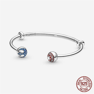 new 100% 925 sterling silver disney charm of ley 925 Chain Beaded Suitable For Ladies Original Pandora Bracelet DIY Jewelry ALODIA STORE