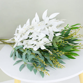 Silk Artificial Willow Bouquet Fake Green Leaves for Wedding Home Garden Vase Decoration Jungle Party DIY Plants Wreath ALODIA STORE