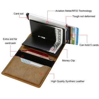 Leather Bank Card Wallet ALODIA STORE
