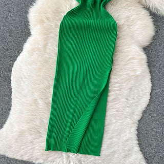 Halter Crochet Bodycon Dress ALODIA STORE