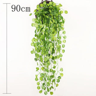 Artificial Plant Vines Wall Hanging Rattan Leaves Branches Outdoor Garden Home Decoration Plastic Fake Silk Leaf Green Plant Ivy ALODIA STORE