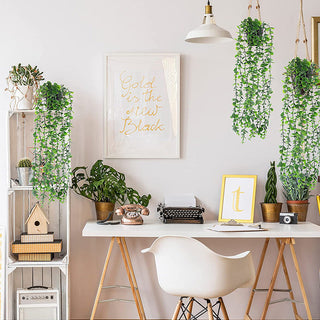 Artificial Vine Plants Hanging Ivy Green Leaves Garden Decoration Garland Grape Without Pot Fake Greenery Plant Home Accessories ALODIA STORE