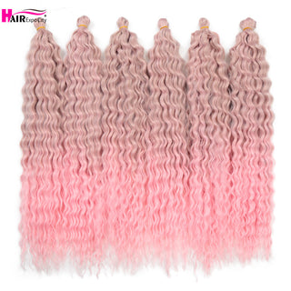 Ariel Curl Deep Wave Braiding Hair Extension Natural Synthetic African Afro Hair Water Twist Crochet Braids Hair Expo City ALODIA STORE
