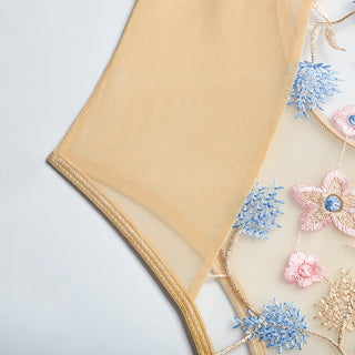 Eroctic Lingerie Tulle Embroidery Bodysuits for Women Summer 2022 See Through Lingerie Bodysuit One Piece Lingerie for Women ALODIA STORE
