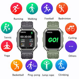 SENBONO 2022 New Smart Watch Men Big Battery Music Play Fitness Tracker Bluetooth Dial Call Sport Smartwatch Men for IOS Android ALODIA STORE