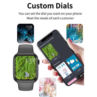 Original SmartWatch I7 Pro Max Series 7 Phone Call Custom Watch Face Sport Waterproof Man Women Wireless Charging Smart Watch ALODIA STORE