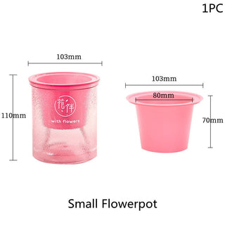 Self Watering Planter Pots Mini Round Design Succulent Plant Pot Indoor Home Garden Modern Decorative Pot Garden Supplies FU ALODIA STORE