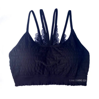 Big Size Running Fitness Bras Lace Gym Tank Top Sexy Cropped Sport Bra Push Up Lingerie Padded Femme T Shirt CropTops ALODIA STORE