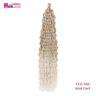 Ariel Curl Deep Wave Braiding Hair Extension Natural Synthetic African Afro Hair Water Twist Crochet Braids Hair Expo City ALODIA STORE