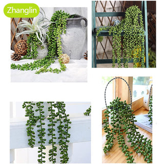Artificial Plants Home Decoration Succulent Ivy Greening Wall Hanging Window Garden Festive Party Decoration Fake Flower Plants ALODIA STORE