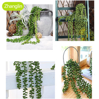 Artificial Plants Home Decoration Succulent Ivy Greening Wall Hanging Window Garden Festive Party Decoration Fake Flower Plants ALODIA STORE
