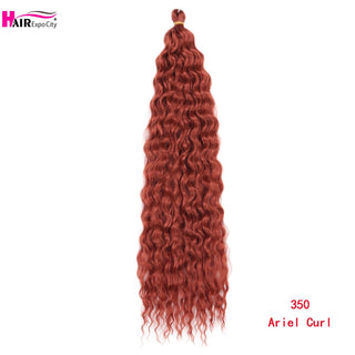 Ariel Curl Deep Wave Braiding Hair Extension Natural Synthetic African Afro Hair Water Twist Crochet Braids Hair Expo City ALODIA STORE