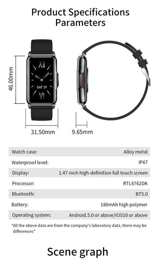 New Sports Smart Watch Men Women 1.47-inch Full Touch Fitness Tracker IP67 Waterproof Smartwatch For Huawei Xiaomi Phone ALODIA STORE