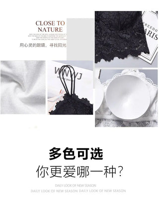 Lace Bra Beauty Back Bralette Women Sexy Wrapped Chest Camisole Tube Top Bottoming Vest Gathered Student Girl Underwear ALODIA STORE