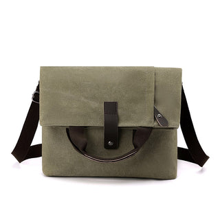 Men Canvas Shoulder Bag Multifunction Casual Travel Crossbody Bags Vintage Solid Zipper Men Messenger Top-handle Handbags ALODIA STORE