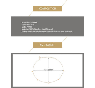 Enfashion Geometric Triangle Circle Star Choker Necklace Gold color Necklaces Pendants Stainless Steel Necklace Women chocker ALODIA STORE