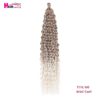 Ariel Curl Deep Wave Braiding Hair Extension Natural Synthetic African Afro Hair Water Twist Crochet Braids Hair Expo City ALODIA STORE