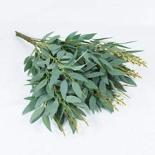 Silk Artificial Willow Bouquet Fake Green Leaves for Wedding Home Garden Vase Decoration Jungle Party DIY Plants Wreath ALODIA STORE