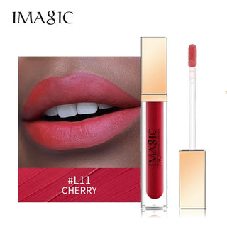 IMAGIC Lipgloss Matte 20 Colors Lip Gloss Velvety Lipstick Liquid Matte Waterproof Lip Tint Full & rich Sexy Lip Makeup Cosmetic ALODIA STORE