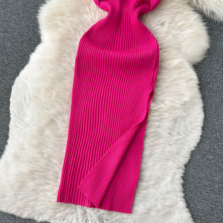 Halter Crochet Bodycon Dress ALODIA STORE