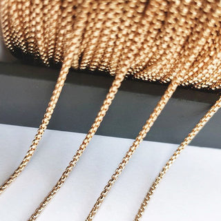 No Fade 2Meters Stainless Steel Chains for Jewelry Making DIY Necklace Bracelet Accessories Gold Chain Lips Beads Beaded Chain ALODIA STORE
